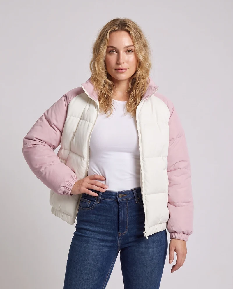 Damen Modische Übergangsjacke mit Steppdesign Nord Taschen