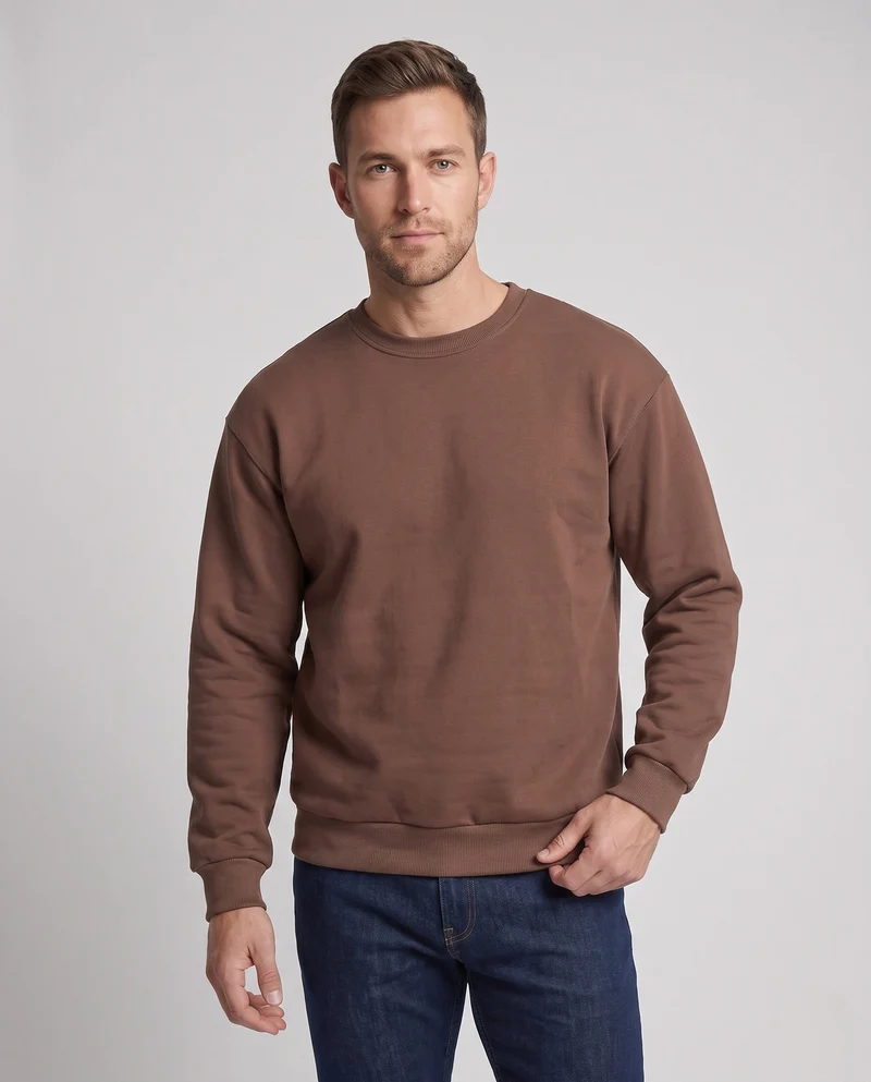 Unisex Fleece-Sweatshirt mit aufgerauter Innenfütterung und Oversize-Schnitt