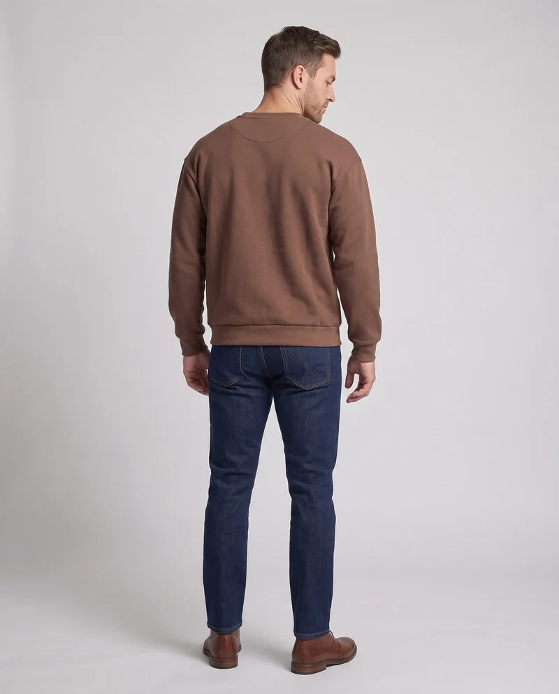 Unisex Fleece-Sweatshirt mit aufgerauter Innenfütterung und Oversize-Schnitt