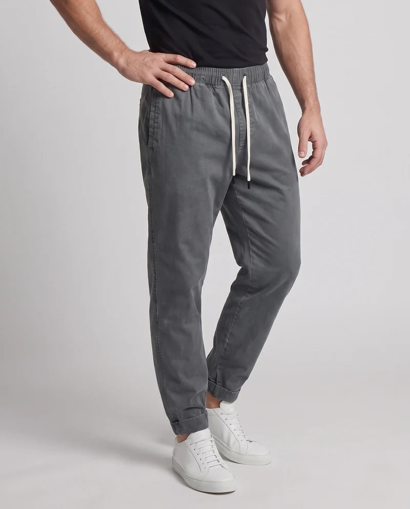 Herren leichte Baumwoll-Jogginghose im entspannten, schmal zulaufenden Schnitt mit Kordelzug und Bündchenabschlüssen Nord Taschen