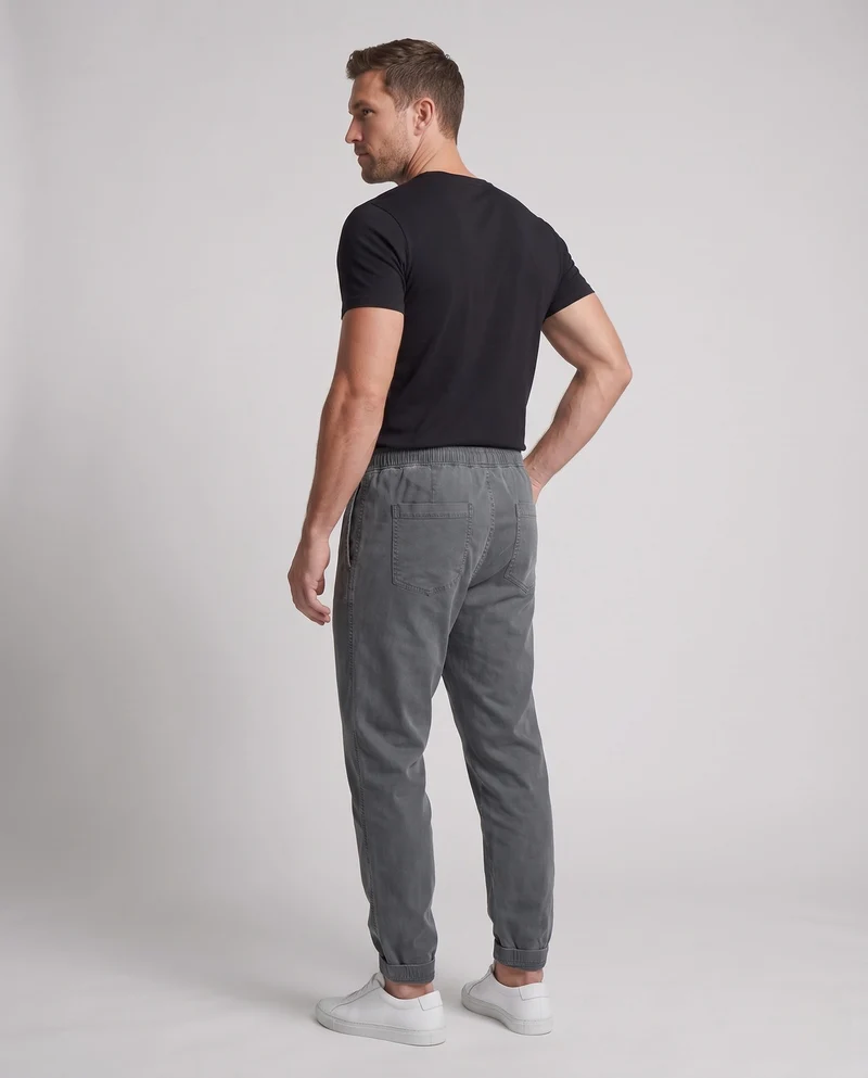 Herren leichte Baumwoll-Jogginghose im entspannten, schmal zulaufenden Schnitt mit Kordelzug und Bündchenabschlüssen Nord Taschen