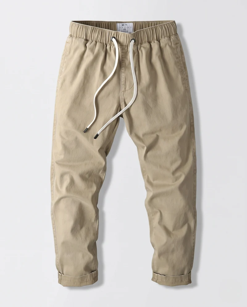 Herren leichte Baumwoll-Jogginghose im entspannten, schmal zulaufenden Schnitt mit Kordelzug und Bündchenabschlüssen Nord Taschen