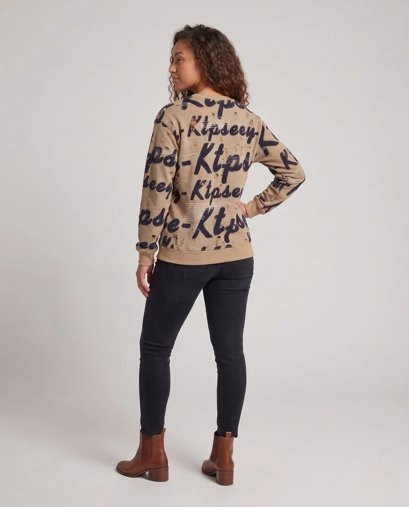 Damen stylisches Sweatshirt Nord Taschen