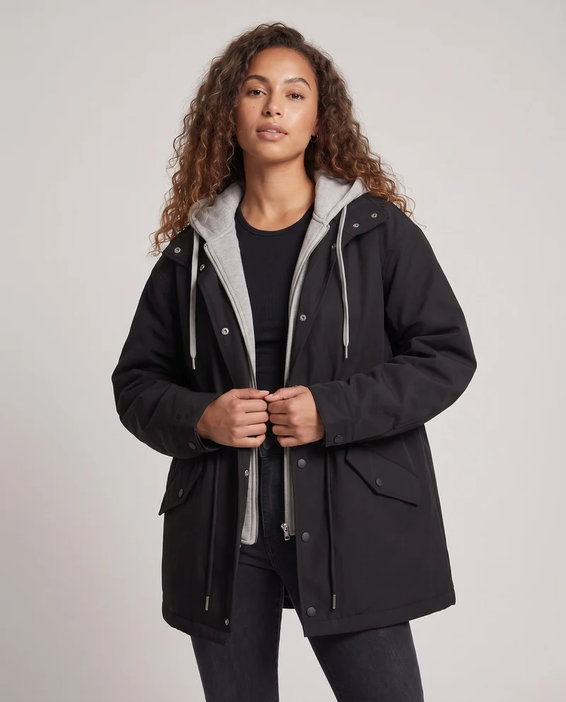 Damen Urban Oversized Fleece-Jacke Nord Taschen