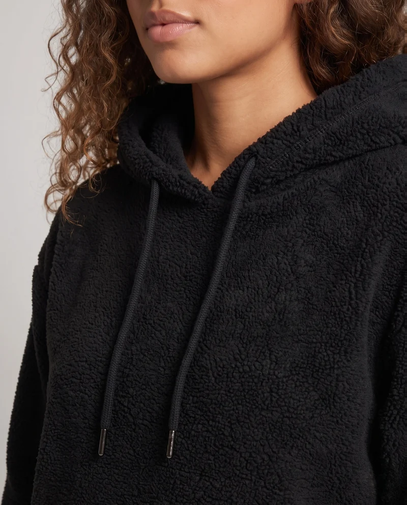 Damen weiches Fleece-Hoodie Nord Taschen