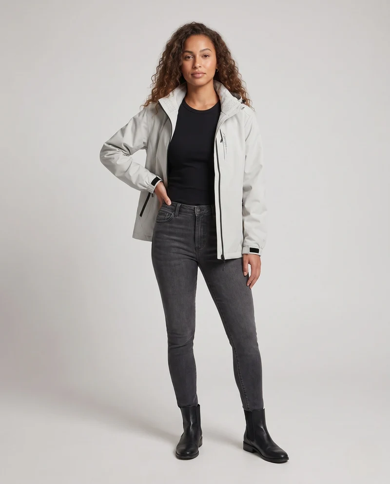 Damen Wasserabweisende Sommerjacke Nord Taschen