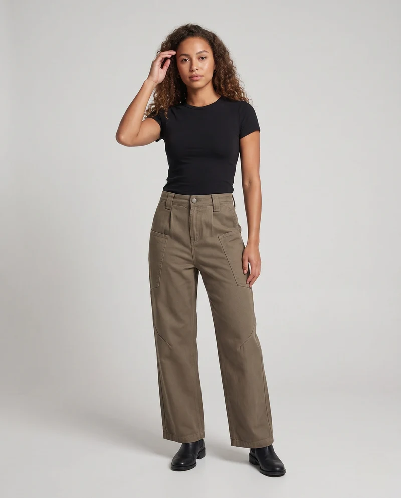 Damen Cargo-Hosen mit praktischen Seitentaschen Nord Taschen