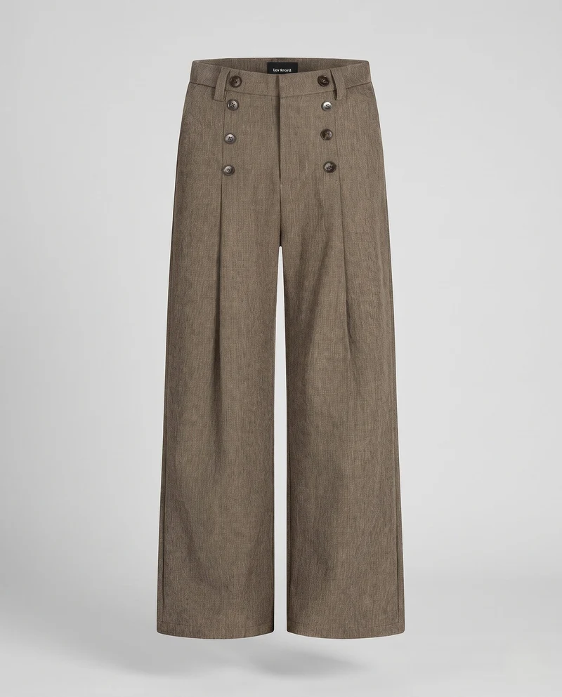 Damen elegante und bequeme weit geschnittene Stoffhose Nord Taschen