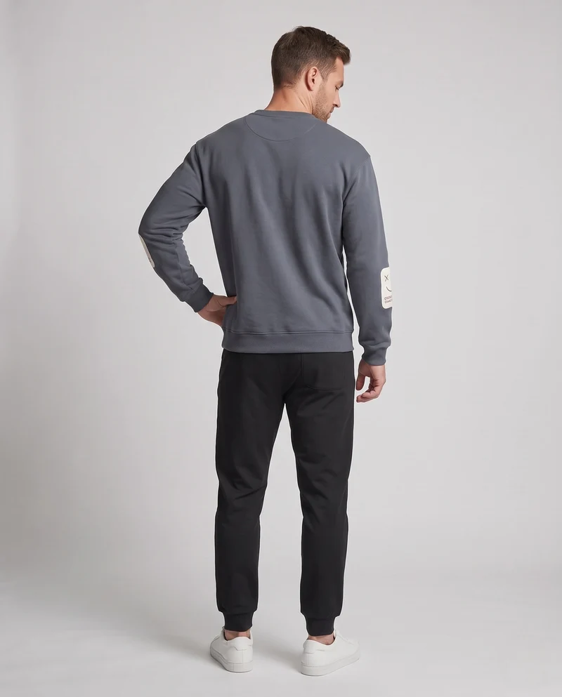 Herren Freizeit Trainingsanzug Set aus atmungsaktivem Funktionsmaterial mit gestickten Ellbogenpatches Nord Taschen
