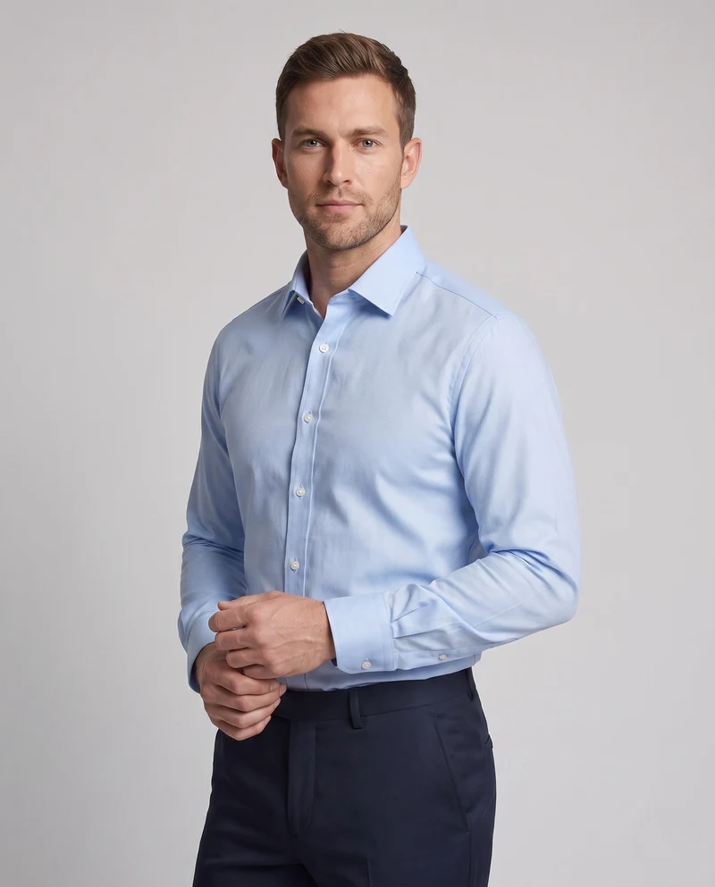 Herren Elegantes Langarmhemd mit Modernem Schnitt Nord Taschen