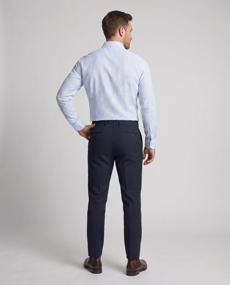 Herren Elegantes Langarmhemd mit feiner Struktur Nord Taschen