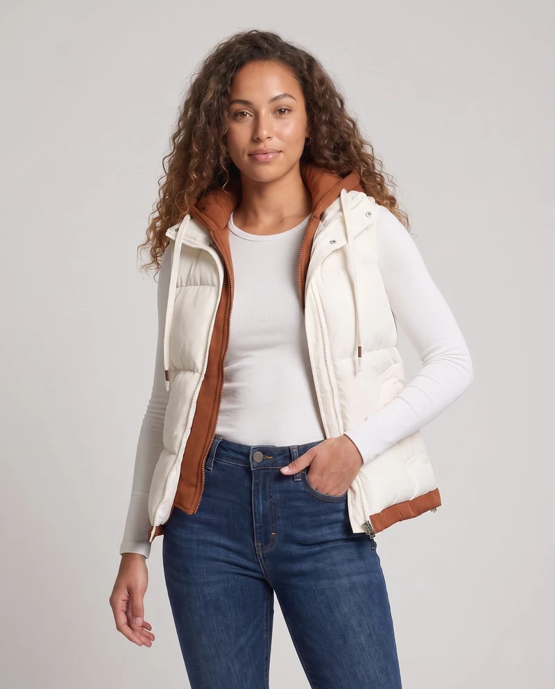 Damen Sportiver Steppweste Nord Taschen