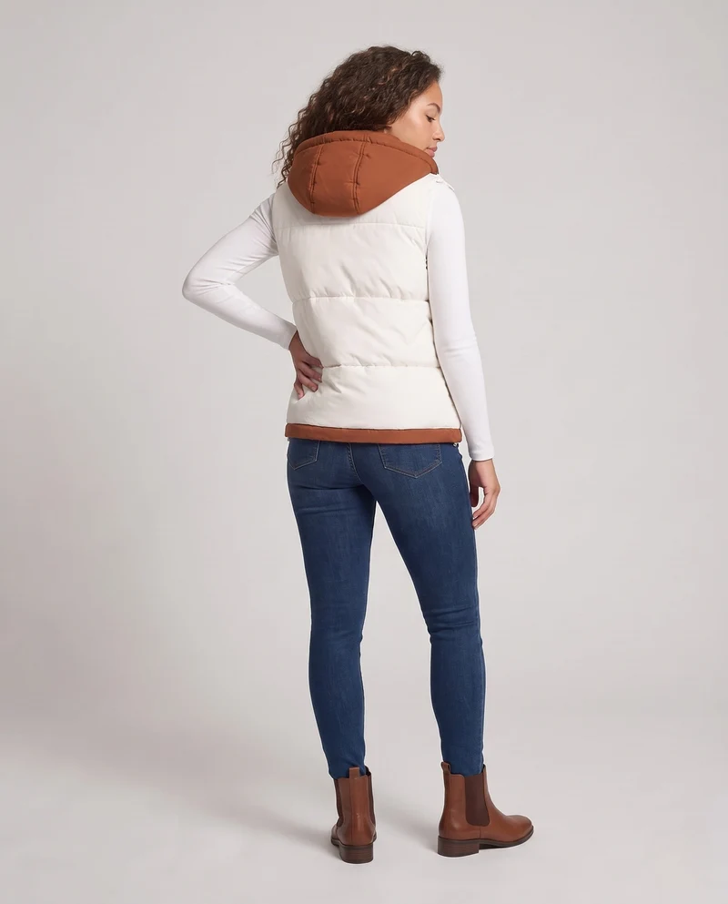 Damen Sportiver Steppweste Nord Taschen