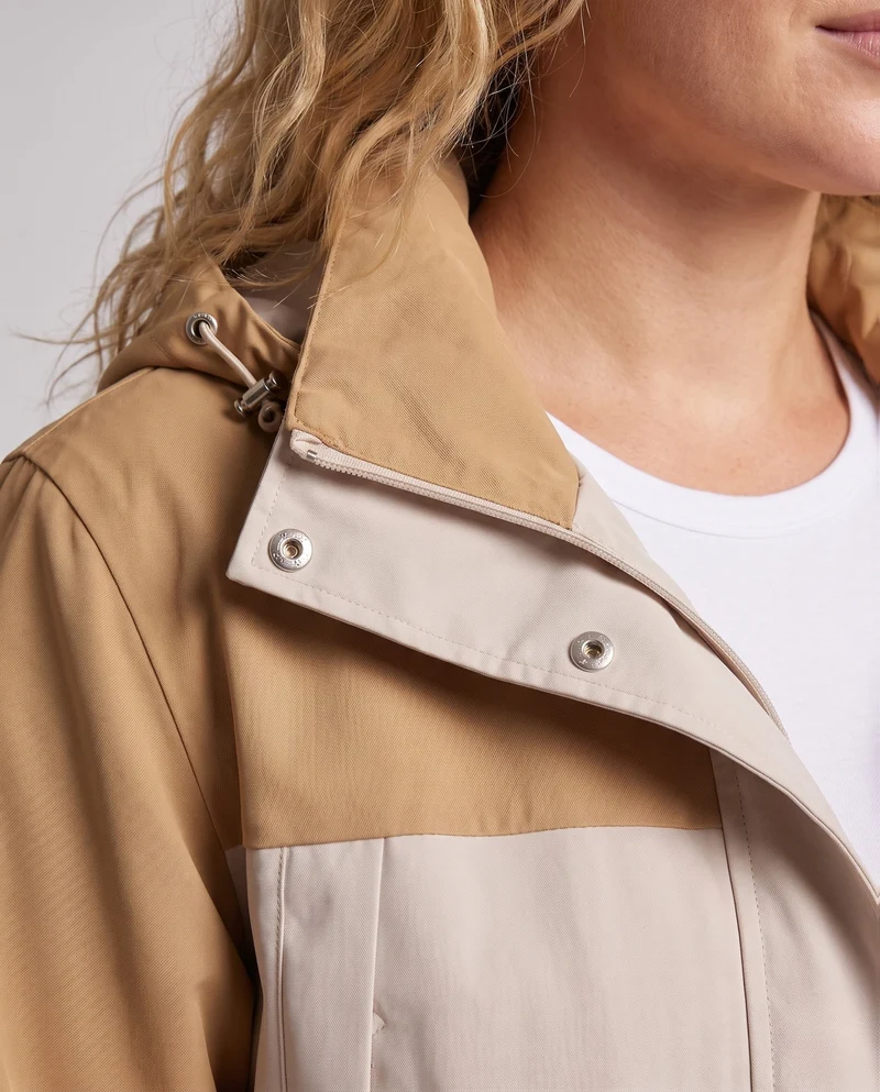 Damen Steppjacke mit Kapuze und Kunstfellbesatz Nord Taschen