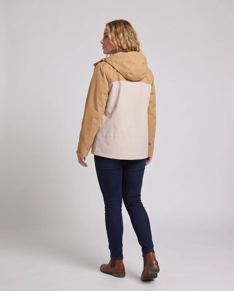 Damen Steppjacke mit Kapuze und Kunstfellbesatz Nord Taschen