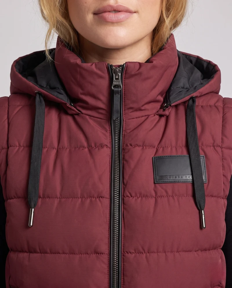 Damen Stylische Kapuzenweste Nord Taschen