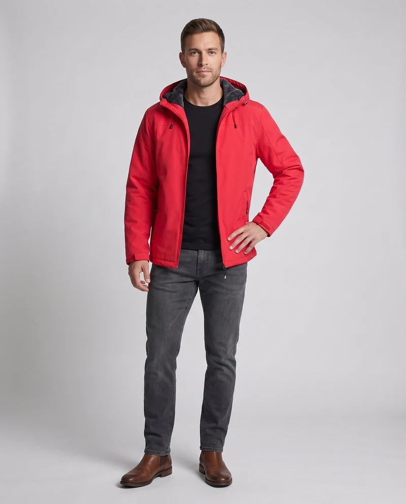 Herren Wetterfeste Outdoorjacke mit Fleece-Futter Nord Taschen