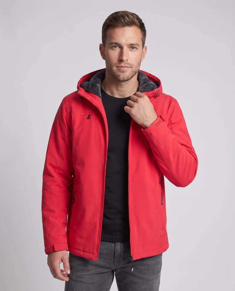 Herren Wetterfeste Outdoorjacke mit Fleece-Futter Nord Taschen