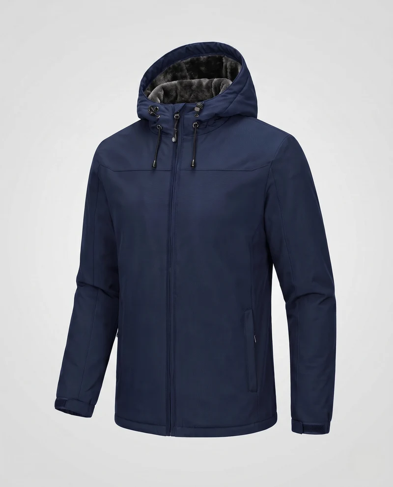 Herren Wetterfeste Outdoorjacke mit Fleece-Futter Nord Taschen