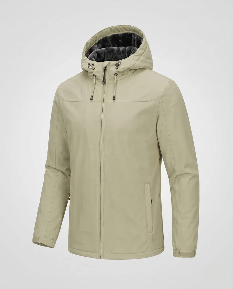 Herren Wetterfeste Outdoorjacke mit Fleece-Futter Nord Taschen