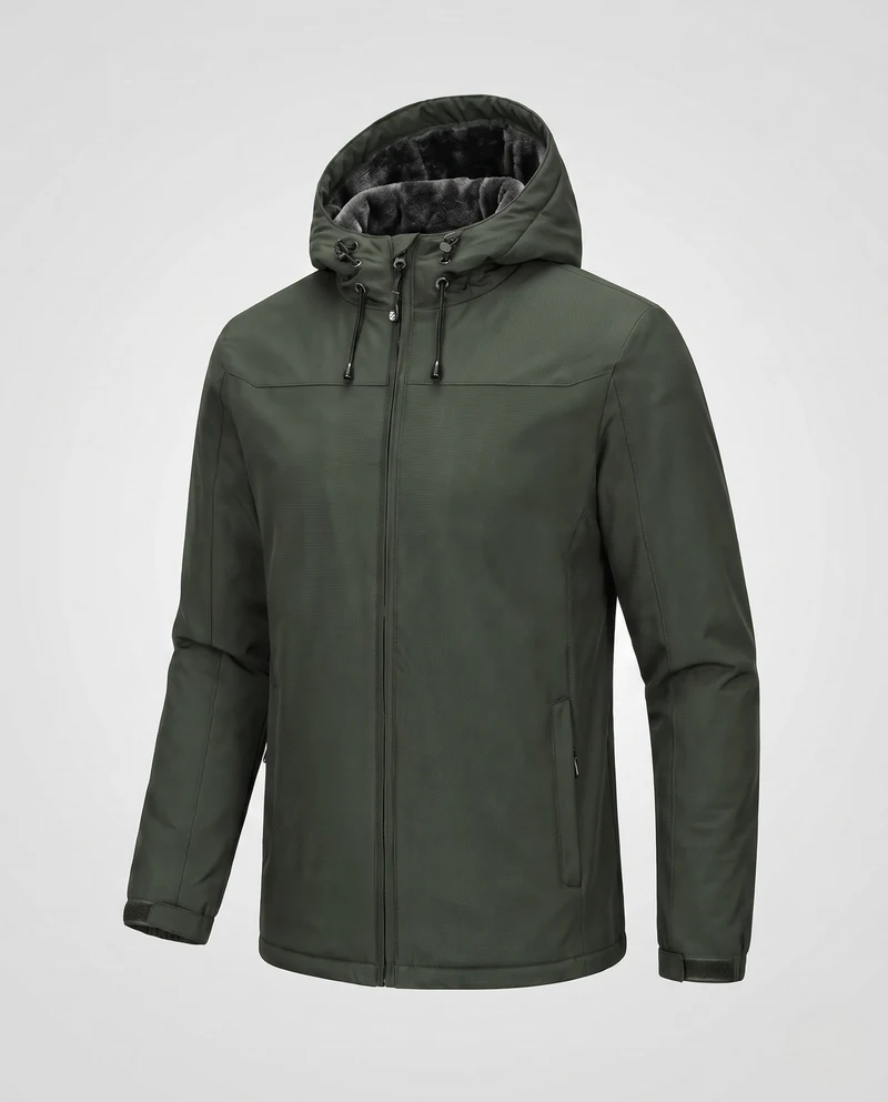 Herren Wetterfeste Outdoorjacke mit Fleece-Futter Nord Taschen