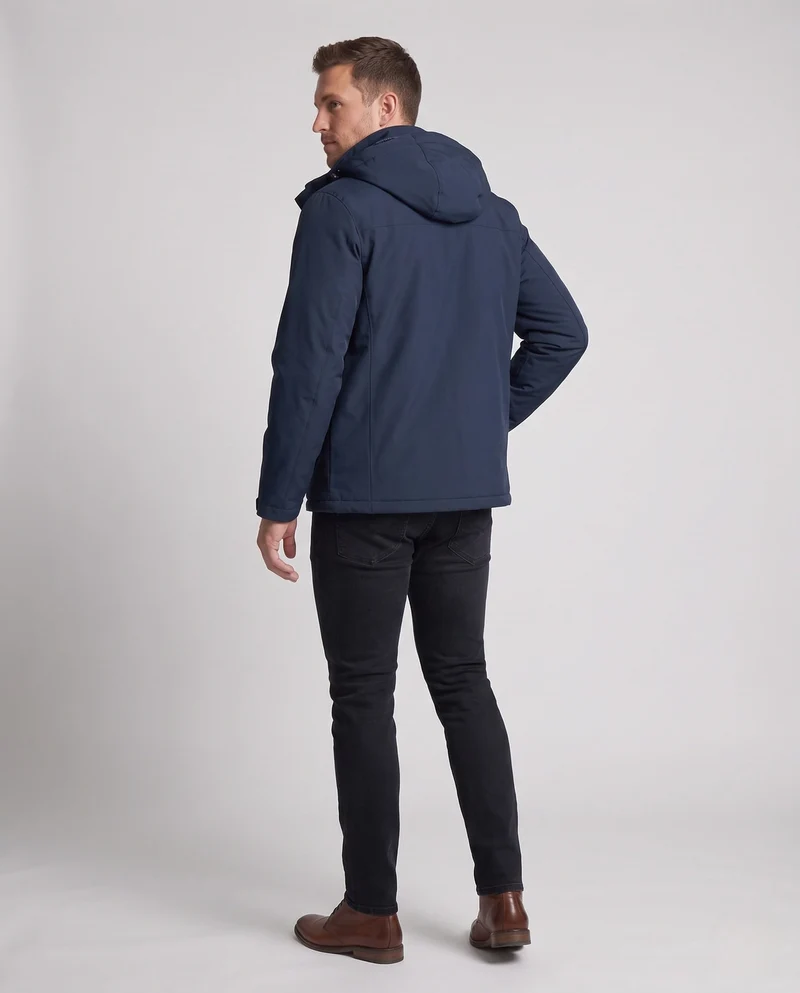 Herren Wetterfeste Übergangsjacke mit Fleece-Futter Nord Taschen