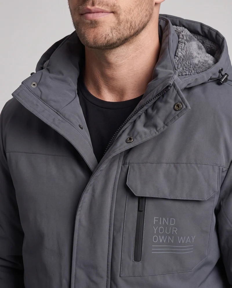 Herren Wetterfeste Winterjacke Nord Taschen
