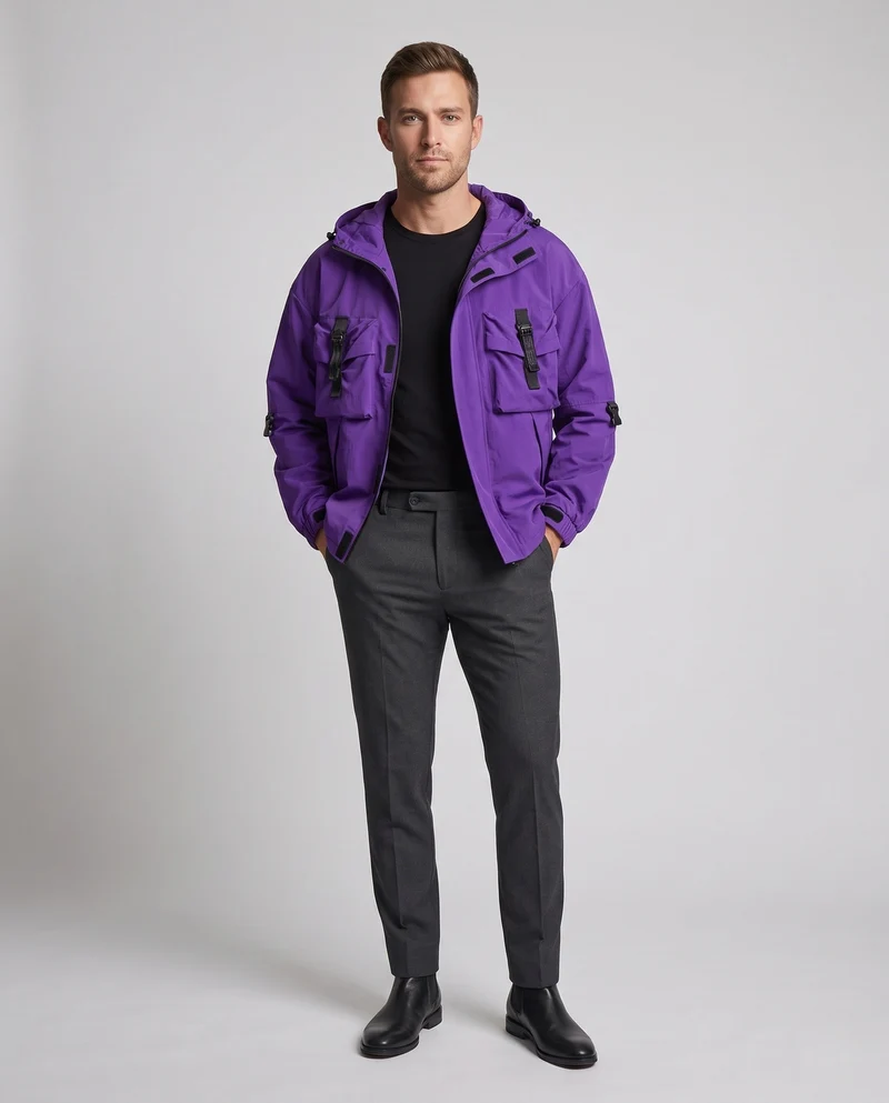 Herren Winddichte Multifunktionsjacke Nord Taschen