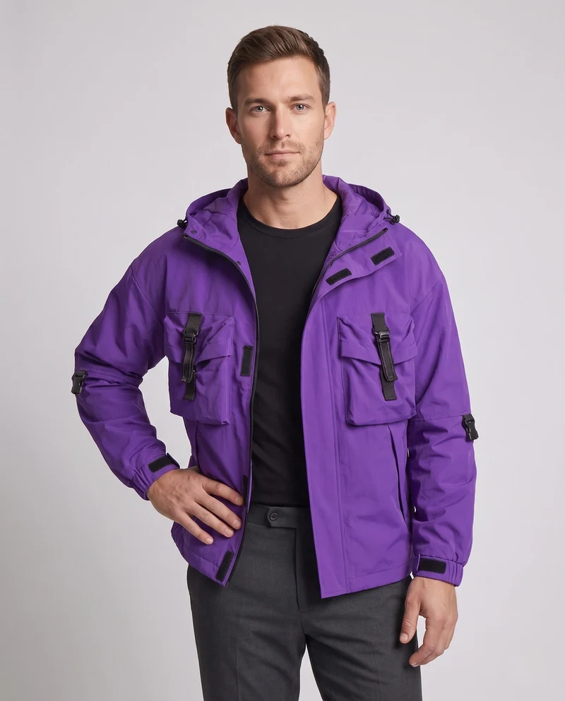 Herren Winddichte Multifunktionsjacke Nord Taschen
