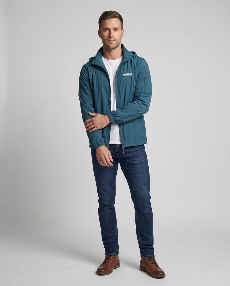 Herren Winddichte Sportjacke Nord Taschen