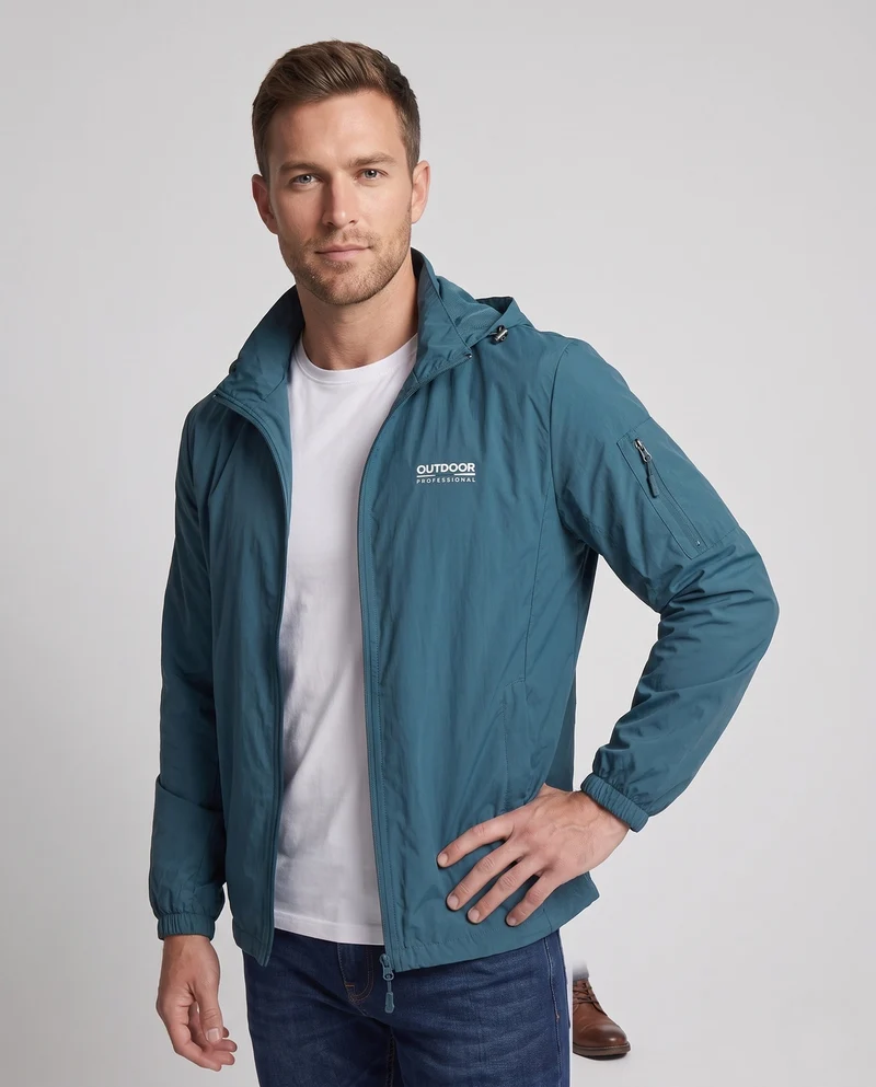 Herren Winddichte Sportjacke Nord Taschen