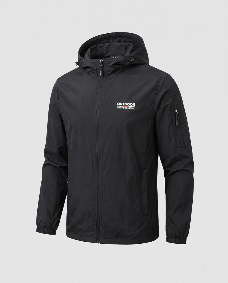 Herren Winddichte Sportjacke Nord Taschen