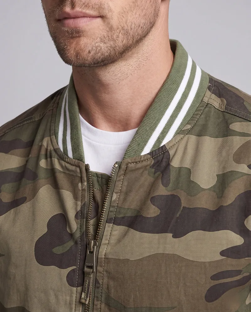 Herren Harrington-Jacke aus Baumwolltwill mit sportlichem Rippkragen Nord Taschen