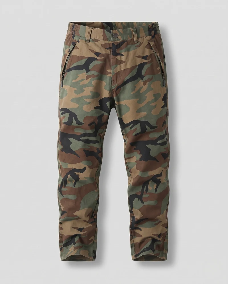 Herren tapered Chino-Hosen mit elastischem Bund und Reißverschluss-Taschen Nord Taschen