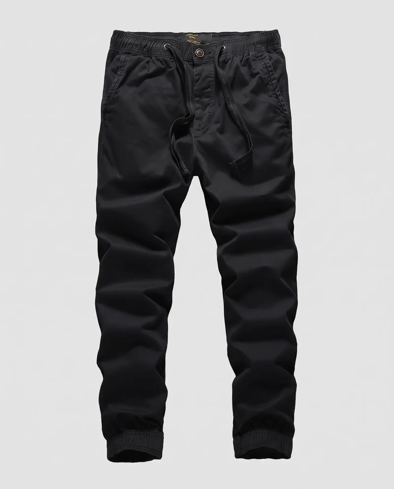 Herren Slim Fit Chino Jogger mit elastischem Bund und Kordelzug Nord Taschen