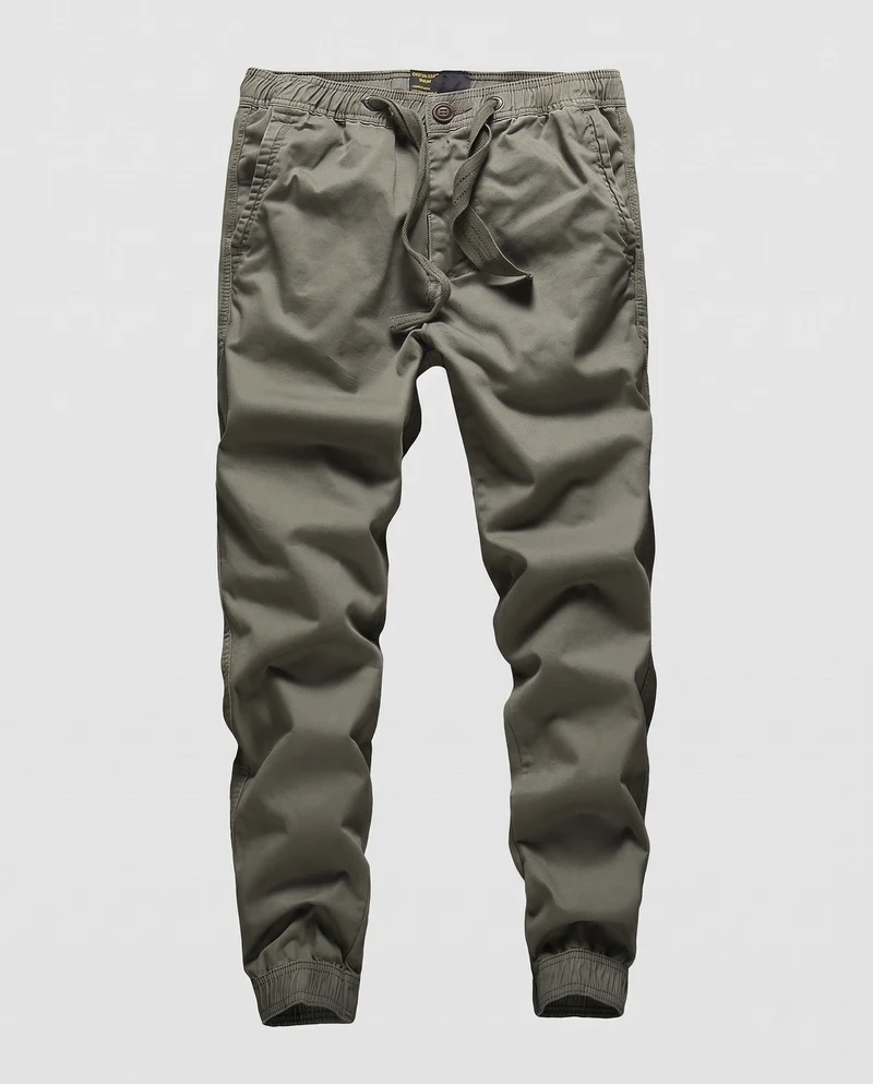 Herren Slim Fit Chino Jogger mit elastischem Bund und Kordelzug Nord Taschen