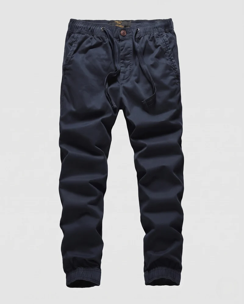 Herren Slim Fit Chino Jogger mit elastischem Bund und Kordelzug Nord Taschen