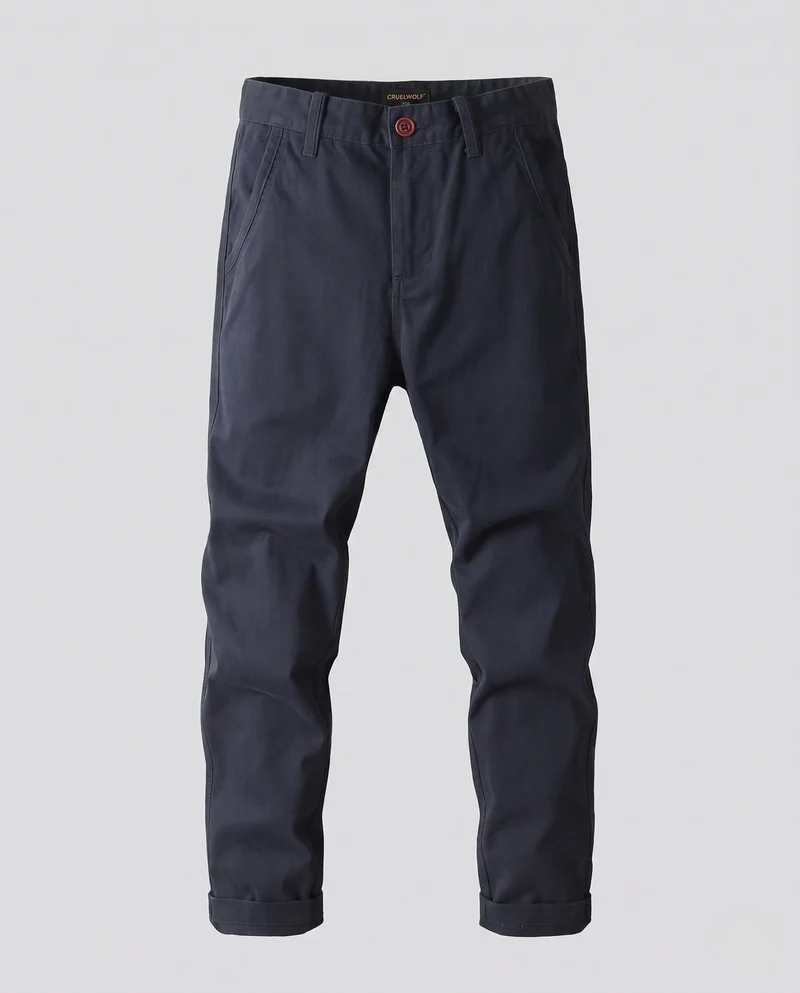 Herren Chino-Hosen im Camouflage-Design, maßgeschneidert und tapered mit aufgerolltem Saum Nord Taschen