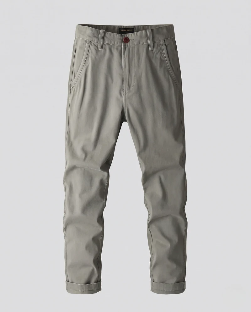 Herren Chino-Hosen im Camouflage-Design, maßgeschneidert und tapered mit aufgerolltem Saum Nord Taschen