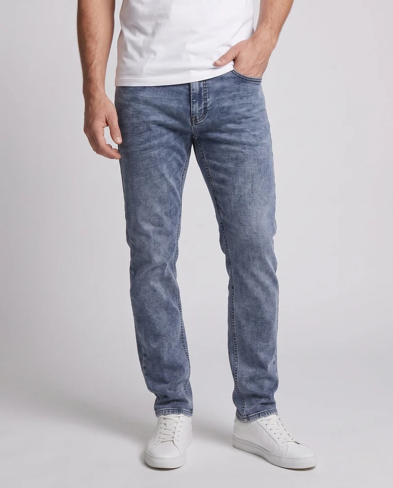 Herren Bequeme Slim Fit Jeans Nord Taschen