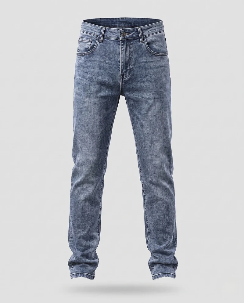 Herren Bequeme Slim Fit Jeans Nord Taschen