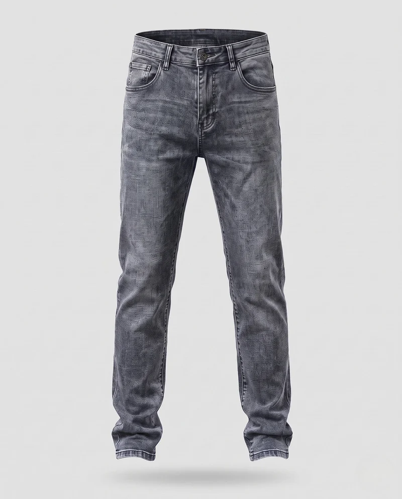 Herren Bequeme Slim Fit Jeans Nord Taschen
