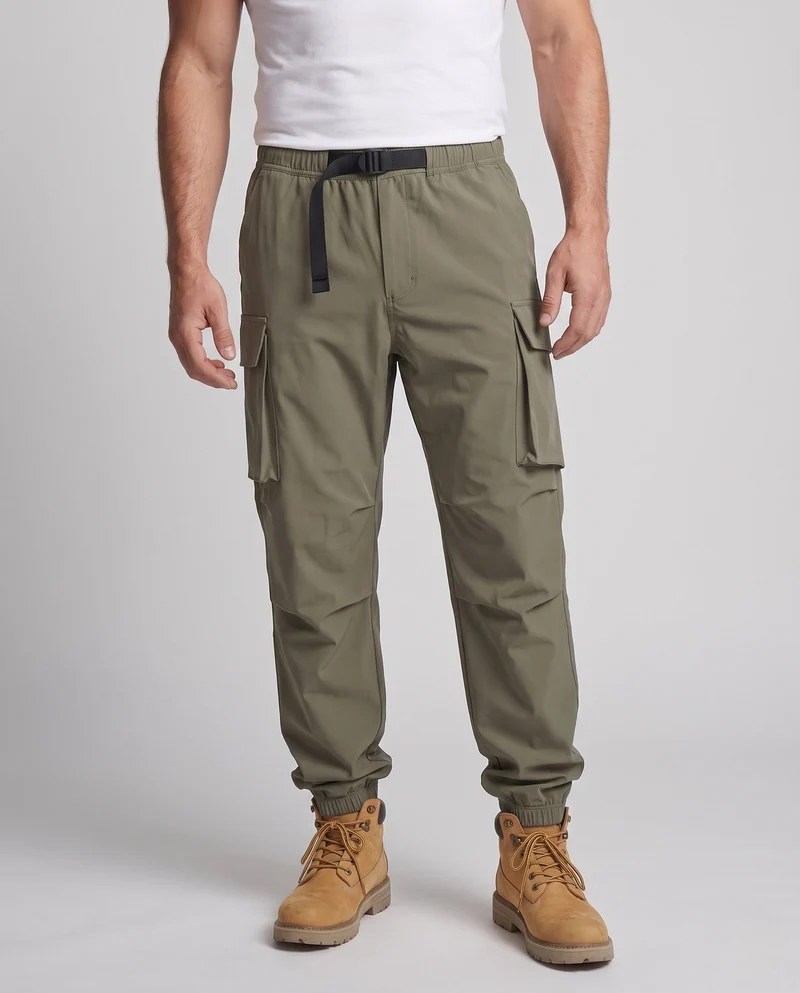 Herren Cargo-Hosen mit elastischem Bund und Taschen Nord Taschen