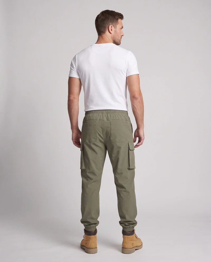 Herren Cargo-Hosen mit elastischem Bund und Taschen Nord Taschen