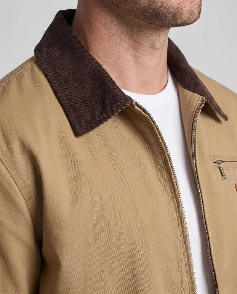 Leichte Overshirt Übergangsjacke für Herren im Bomberstil mit durchgehendem Reißverschluss und Reißverschlusstaschen Nord Taschen