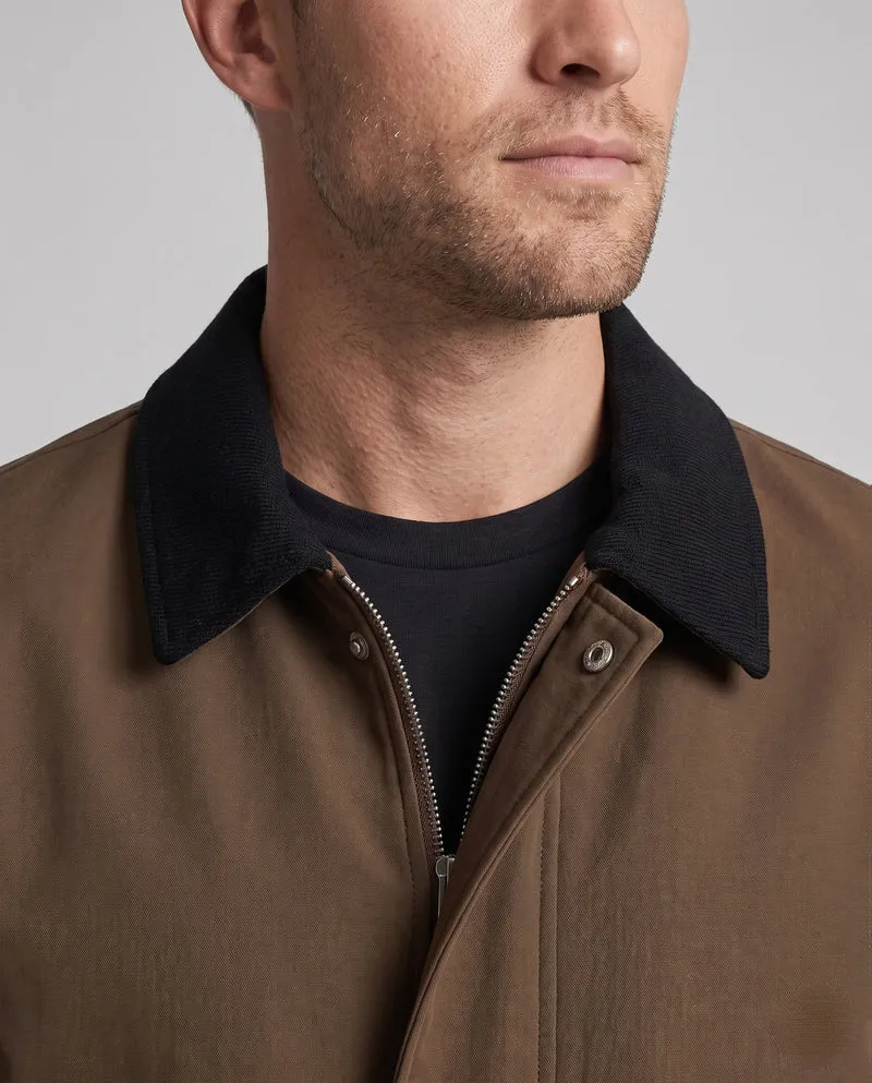 Herren Leichtgewichts Utility Übergangsjacke mit Hemdkragen, Zwei-Wege-Reißverschluss und diagonalen Reißverschlusstaschen Nord Taschen