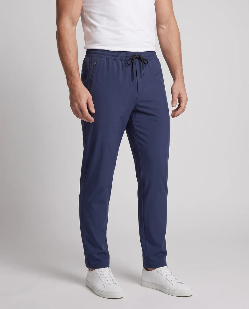 Herren leichte technische Jogginghose mit elastischem Kordelzugbund, Reißverschlusstaschen und geradem Bein Nord Taschen