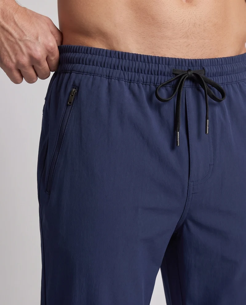 Herren leichte technische Jogginghose mit elastischem Kordelzugbund, Reißverschlusstaschen und geradem Bein Nord Taschen