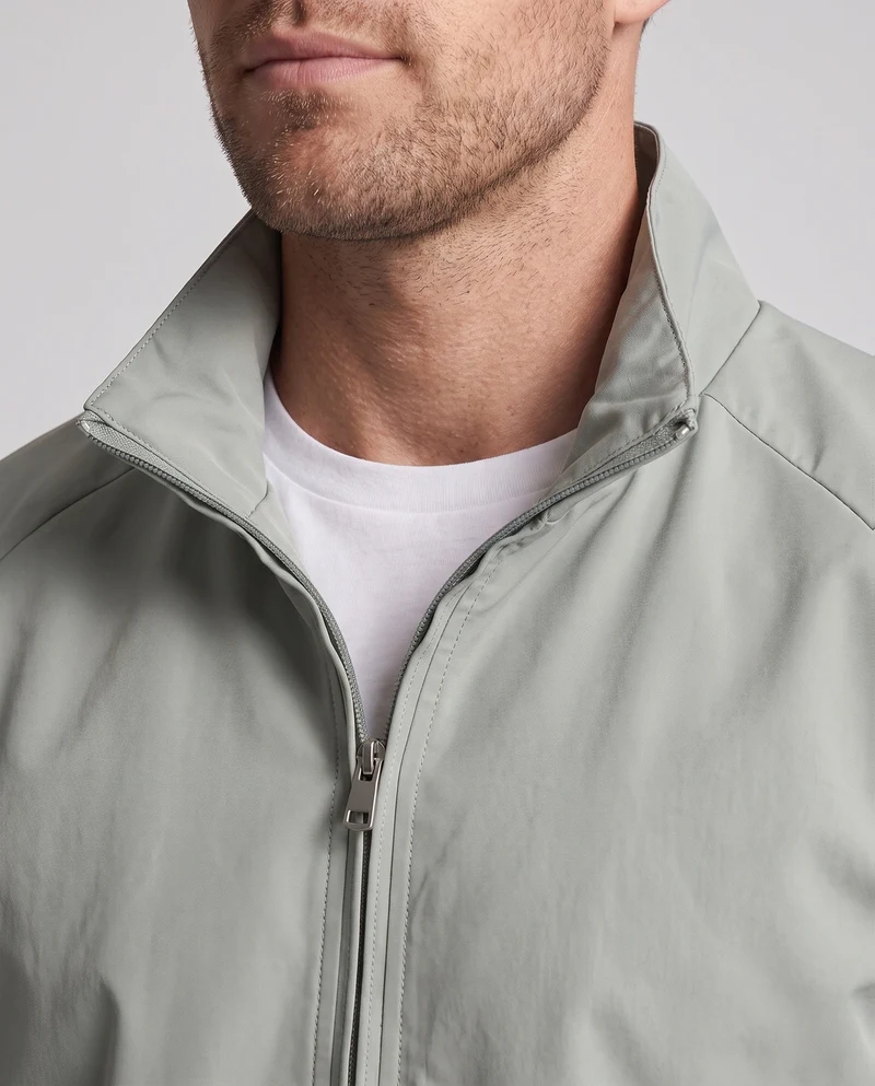 Herren Leichte Wind- und Wasserabweisende Übergangsjacke mit Stehkragen & Elastischem Saum Nord Taschen
