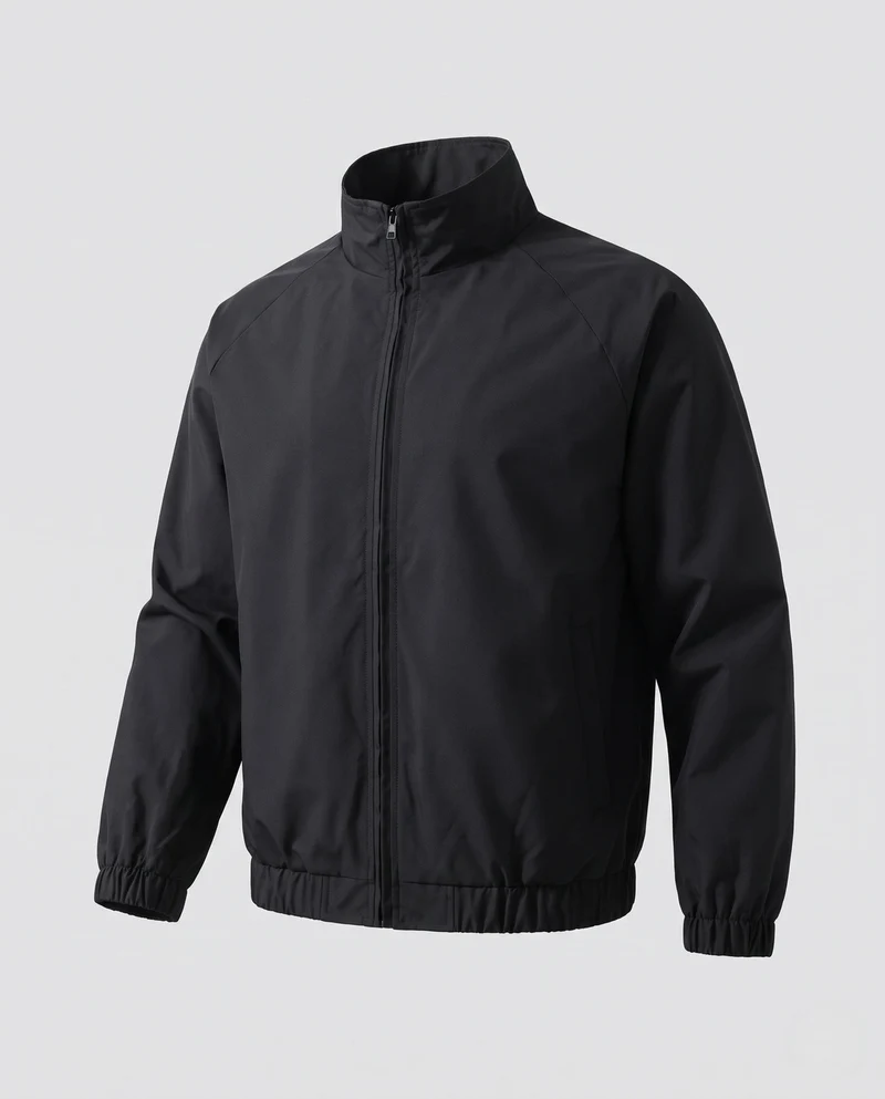 Herren Leichte Wind- und Wasserabweisende Übergangsjacke mit Stehkragen & Elastischem Saum Nord Taschen